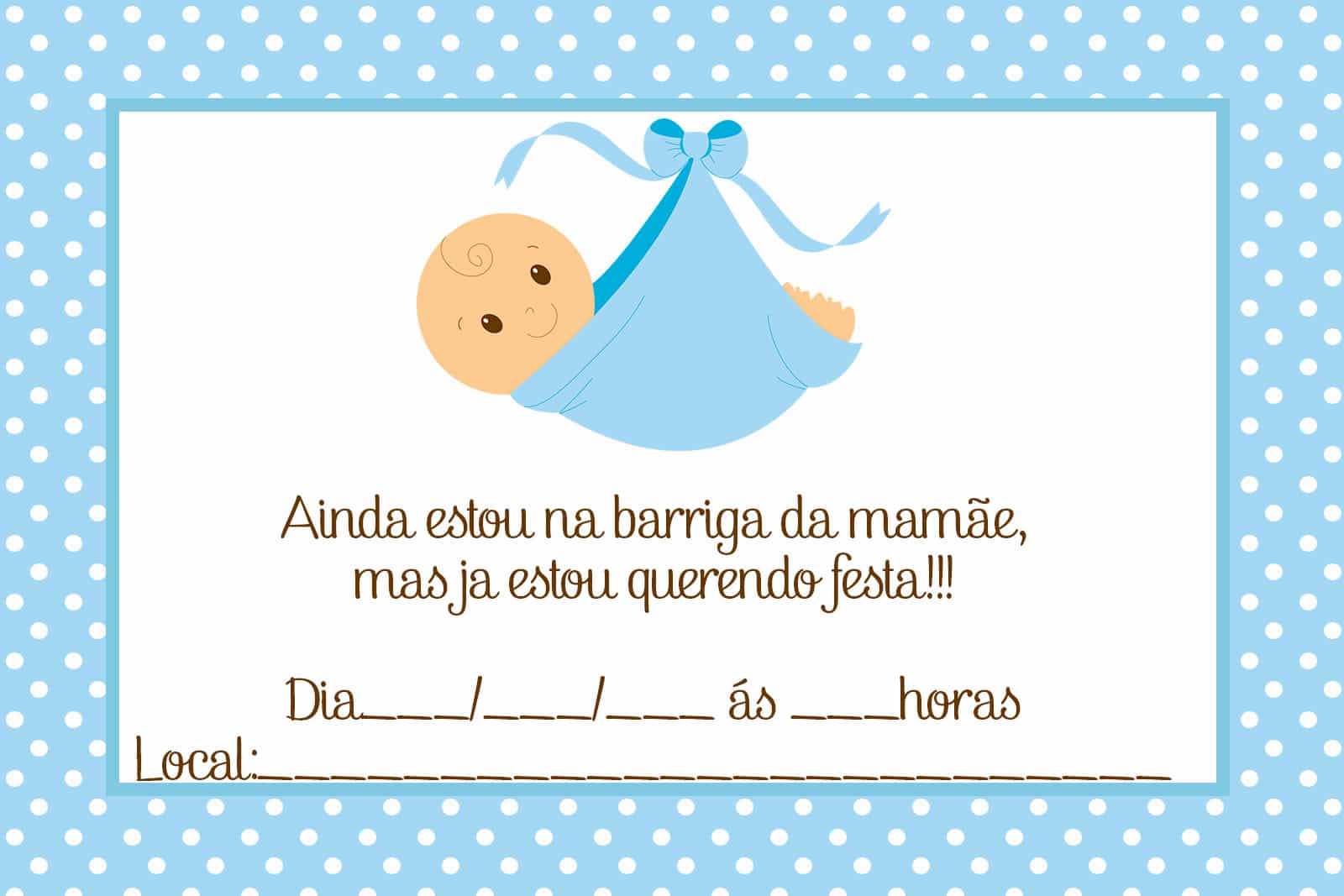 Convites Ch&aacute; Beb&eacute;