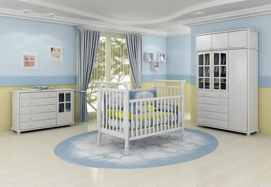 Decoracao para Quarto de Bebe com Papel de Parede