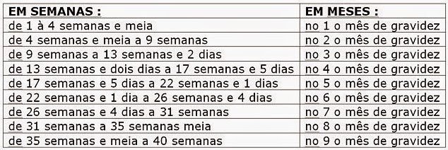 como contar semanas gravidez
