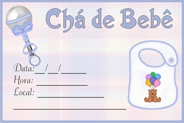 convites cha de bebe