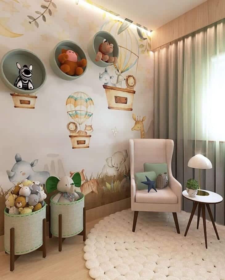 decoracao de quarto com tema safari 11