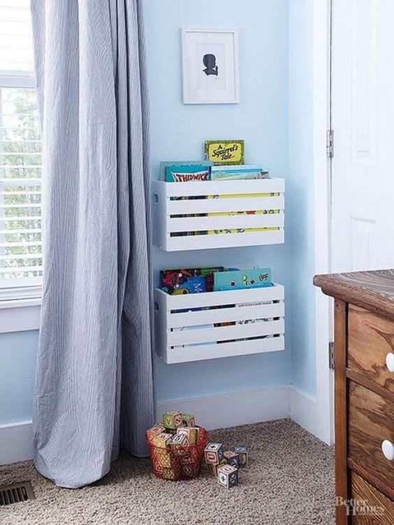 decoracao de quarto de bebe com caixotes de feira 8