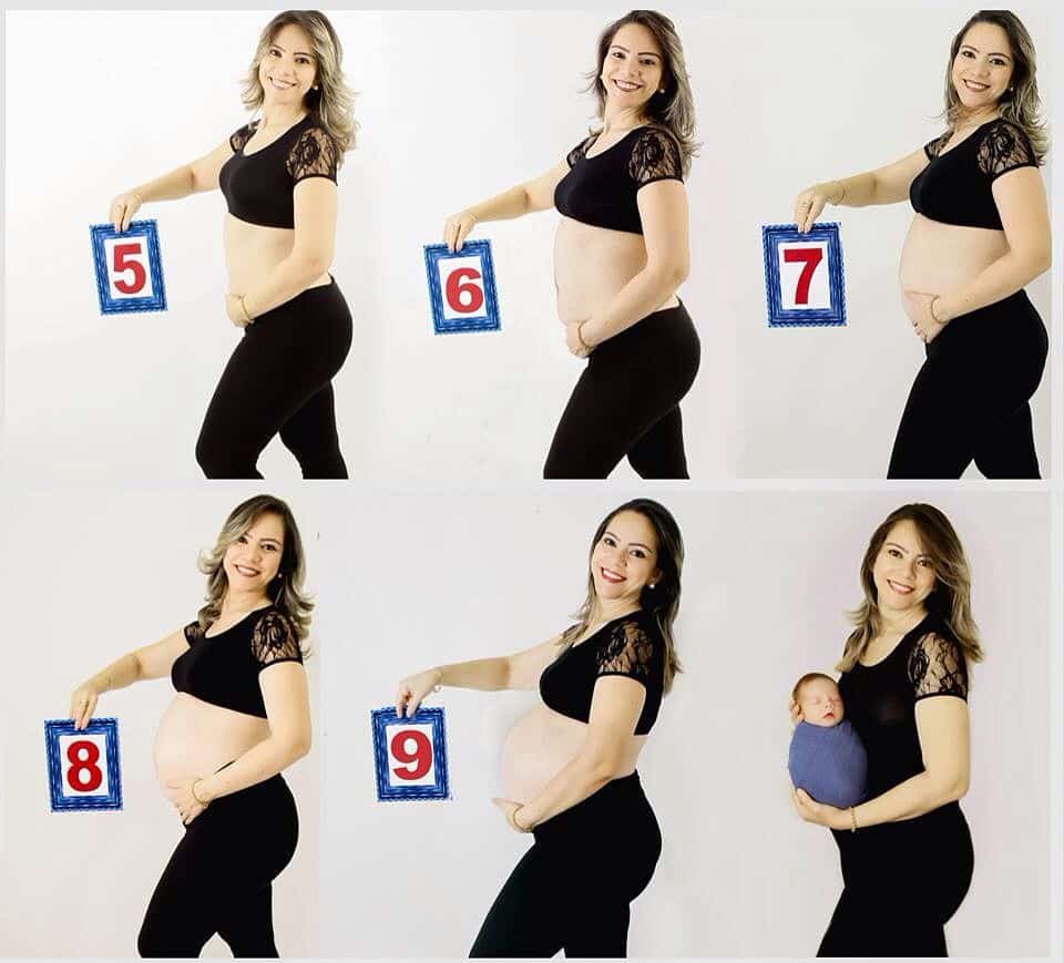ideias registar crescimento barriga gravida 7