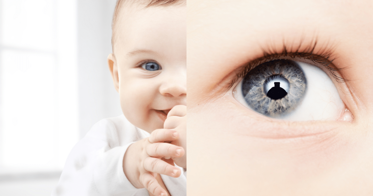 por que o bebe tem olhos cinzentos